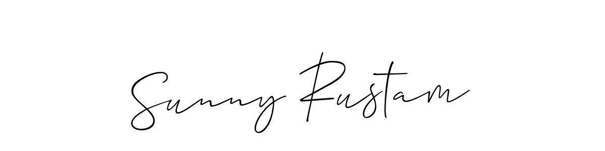 Also You can easily find your signature by using the search form. We will create Sunny Rustam name handwritten signature images for you free of cost using Allison_Script sign style. Sunny Rustam signature style 2 images and pictures png