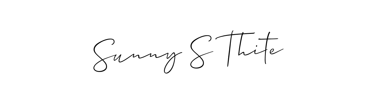 Create a beautiful signature design for name Sunny S Thite. With this signature (Allison_Script) fonts, you can make a handwritten signature for free. Sunny S Thite signature style 2 images and pictures png