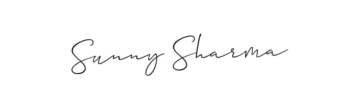 Create a beautiful signature design for name Sunny Sharma. With this signature (Allison_Script) fonts, you can make a handwritten signature for free. Sunny Sharma signature style 2 images and pictures png