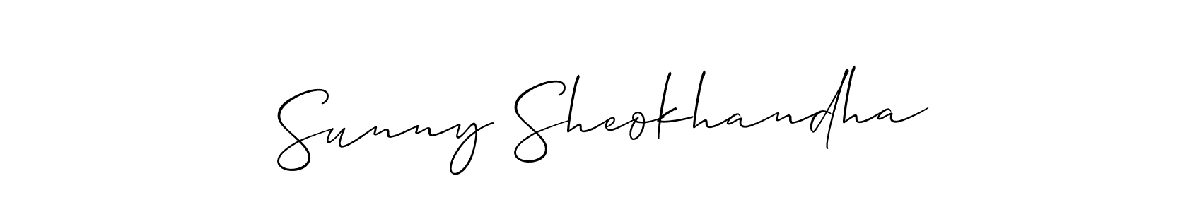 Allison_Script is a professional signature style that is perfect for those who want to add a touch of class to their signature. It is also a great choice for those who want to make their signature more unique. Get Sunny Sheokhandha name to fancy signature for free. Sunny Sheokhandha signature style 2 images and pictures png