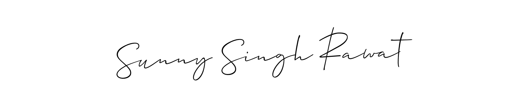 Make a short Sunny Singh Rawat signature style. Manage your documents anywhere anytime using Allison_Script. Create and add eSignatures, submit forms, share and send files easily. Sunny Singh Rawat signature style 2 images and pictures png