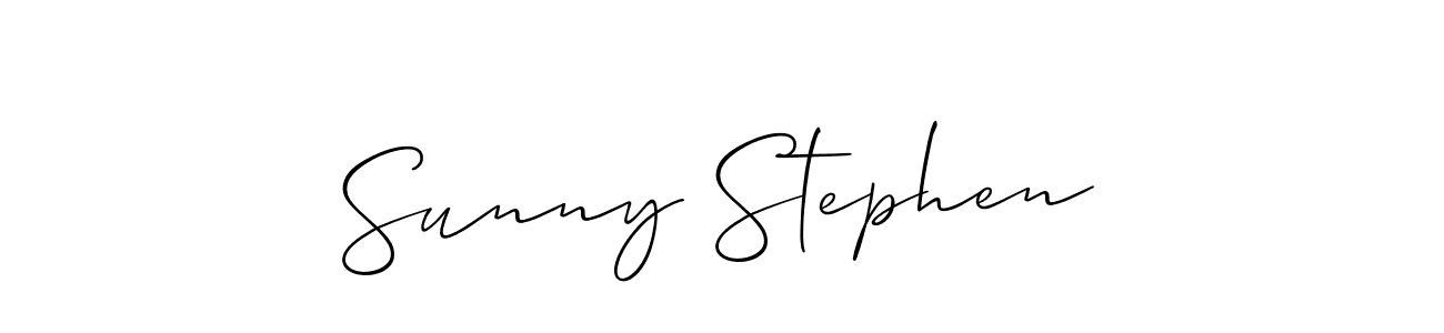 You should practise on your own different ways (Allison_Script) to write your name (Sunny Stephen) in signature. don't let someone else do it for you. Sunny Stephen signature style 2 images and pictures png
