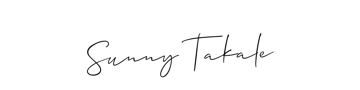 Make a beautiful signature design for name Sunny Takale. With this signature (Allison_Script) style, you can create a handwritten signature for free. Sunny Takale signature style 2 images and pictures png