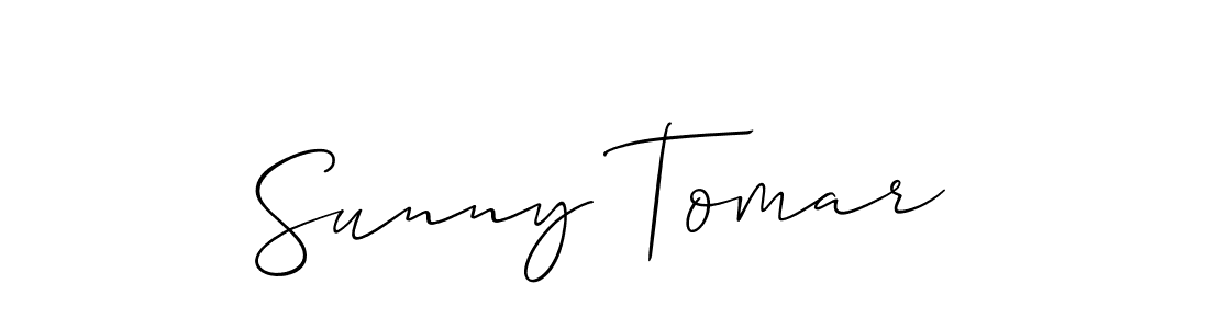 How to make Sunny Tomar name signature. Use Allison_Script style for creating short signs online. This is the latest handwritten sign. Sunny Tomar signature style 2 images and pictures png