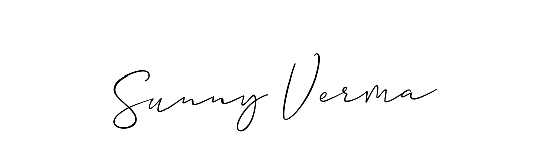 You should practise on your own different ways (Allison_Script) to write your name (Sunny Verma) in signature. don't let someone else do it for you. Sunny Verma signature style 2 images and pictures png