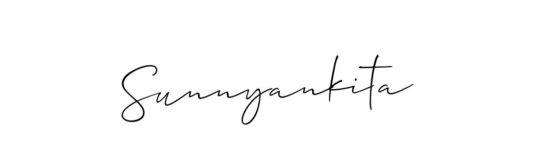 Create a beautiful signature design for name Sunnyankita. With this signature (Allison_Script) fonts, you can make a handwritten signature for free. Sunnyankita signature style 2 images and pictures png