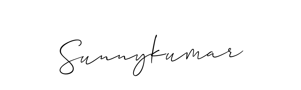 It looks lik you need a new signature style for name Sunnykumar. Design unique handwritten (Allison_Script) signature with our free signature maker in just a few clicks. Sunnykumar signature style 2 images and pictures png