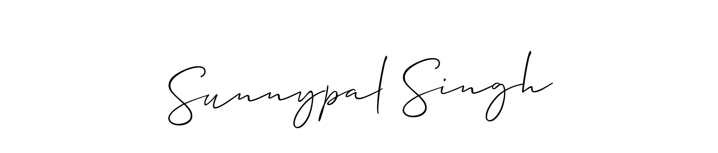 How to Draw Sunnypal Singh signature style? Allison_Script is a latest design signature styles for name Sunnypal Singh. Sunnypal Singh signature style 2 images and pictures png