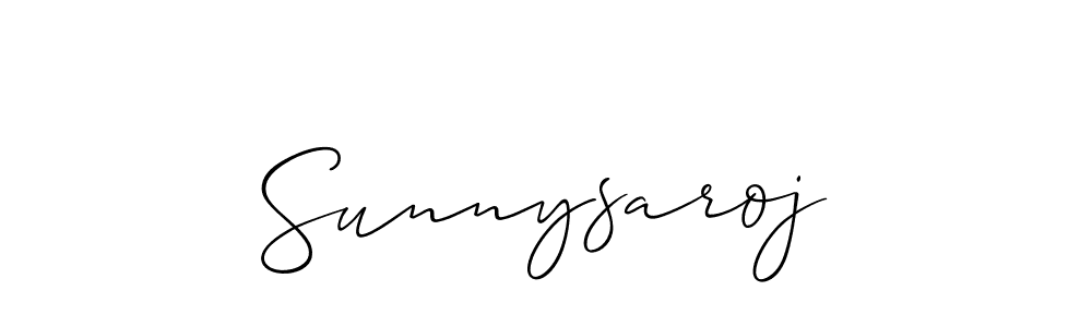 Sunnysaroj stylish signature style. Best Handwritten Sign (Allison_Script) for my name. Handwritten Signature Collection Ideas for my name Sunnysaroj. Sunnysaroj signature style 2 images and pictures png