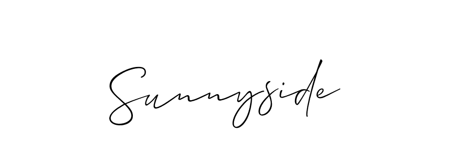 Allison_Script is a professional signature style that is perfect for those who want to add a touch of class to their signature. It is also a great choice for those who want to make their signature more unique. Get Sunnyside name to fancy signature for free. Sunnyside signature style 2 images and pictures png