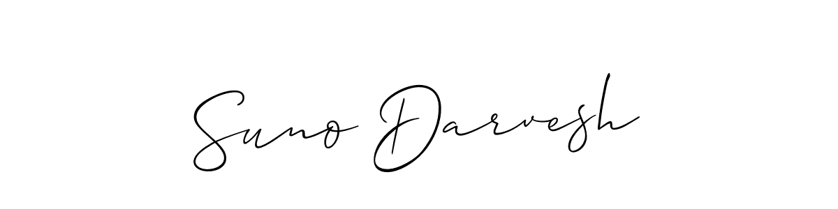 You should practise on your own different ways (Allison_Script) to write your name (Suno Darvesh) in signature. don't let someone else do it for you. Suno Darvesh signature style 2 images and pictures png