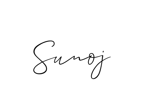 Create a beautiful signature design for name Sunoj. With this signature (Allison_Script) fonts, you can make a handwritten signature for free. Sunoj signature style 2 images and pictures png