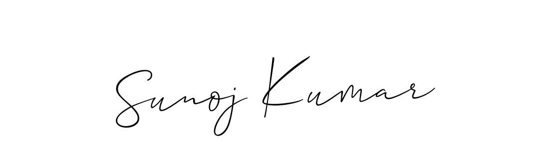 How to make Sunoj Kumar name signature. Use Allison_Script style for creating short signs online. This is the latest handwritten sign. Sunoj Kumar signature style 2 images and pictures png