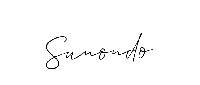 Sunondo stylish signature style. Best Handwritten Sign (Allison_Script) for my name. Handwritten Signature Collection Ideas for my name Sunondo. Sunondo signature style 2 images and pictures png