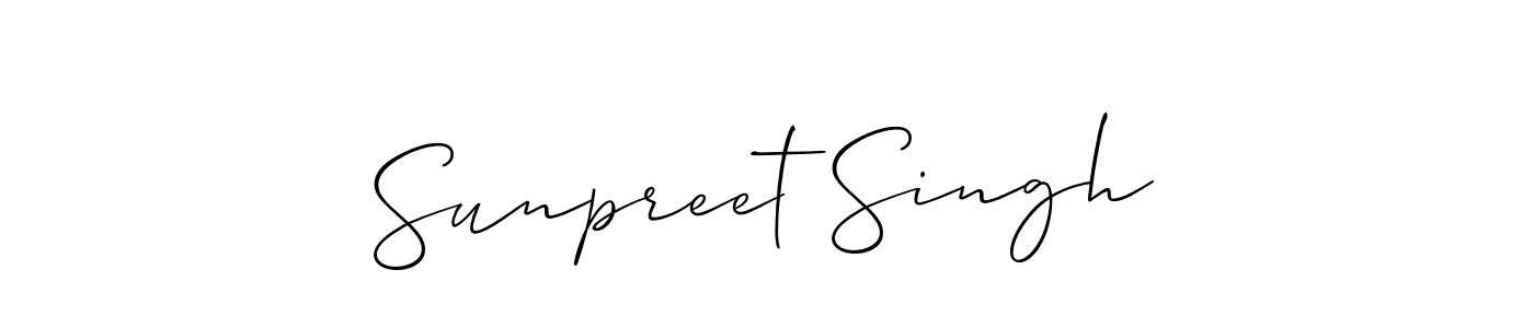 Allison_Script is a professional signature style that is perfect for those who want to add a touch of class to their signature. It is also a great choice for those who want to make their signature more unique. Get Sunpreet Singh name to fancy signature for free. Sunpreet Singh signature style 2 images and pictures png