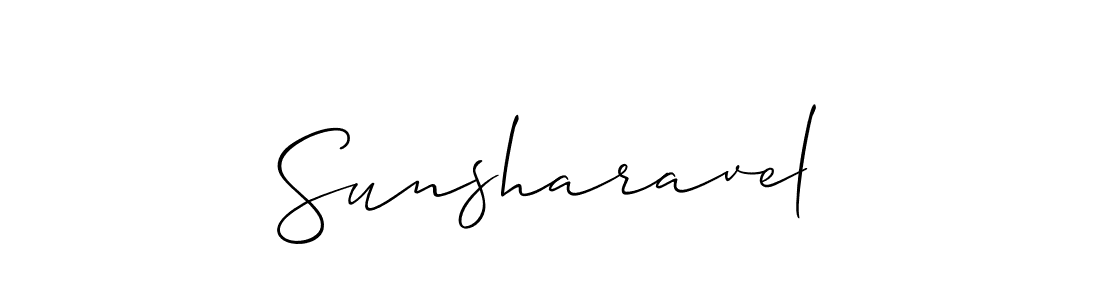 Also we have Sunsharavel name is the best signature style. Create professional handwritten signature collection using Allison_Script autograph style. Sunsharavel signature style 2 images and pictures png