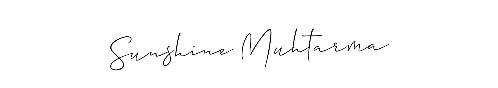 How to make Sunshine Muhtarma signature? Allison_Script is a professional autograph style. Create handwritten signature for Sunshine Muhtarma name. Sunshine Muhtarma signature style 2 images and pictures png