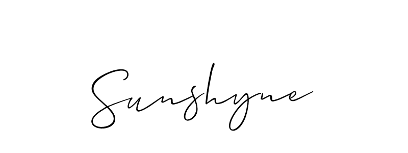 How to make Sunshyne name signature. Use Allison_Script style for creating short signs online. This is the latest handwritten sign. Sunshyne signature style 2 images and pictures png