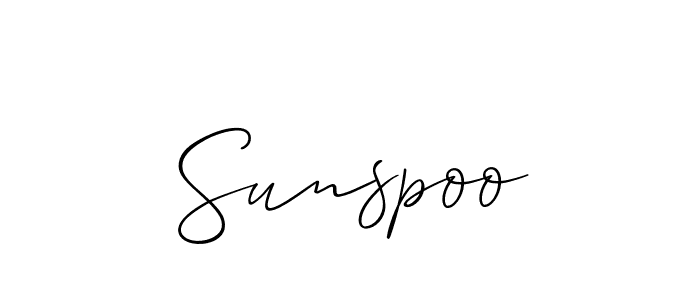 Design your own signature with our free online signature maker. With this signature software, you can create a handwritten (Allison_Script) signature for name Sunspoo. Sunspoo signature style 2 images and pictures png
