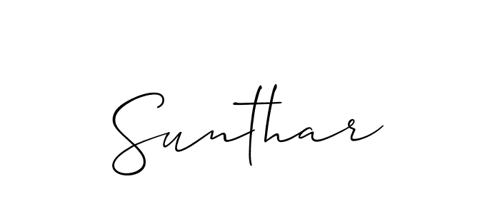 Sunthar stylish signature style. Best Handwritten Sign (Allison_Script) for my name. Handwritten Signature Collection Ideas for my name Sunthar. Sunthar signature style 2 images and pictures png