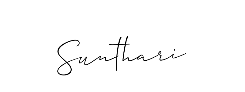 Also we have Sunthari name is the best signature style. Create professional handwritten signature collection using Allison_Script autograph style. Sunthari signature style 2 images and pictures png