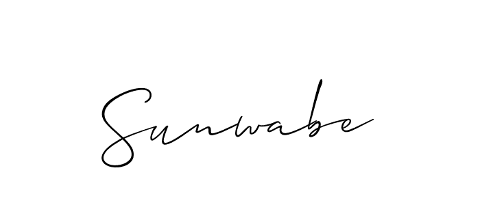 You should practise on your own different ways (Allison_Script) to write your name (Sunwabe) in signature. don't let someone else do it for you. Sunwabe signature style 2 images and pictures png