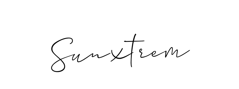 Design your own signature with our free online signature maker. With this signature software, you can create a handwritten (Allison_Script) signature for name Sunxtrem. Sunxtrem signature style 2 images and pictures png
