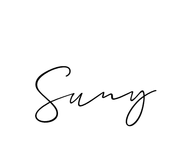 The best way (Allison_Script) to make a short signature is to pick only two or three words in your name. The name Suny include a total of six letters. For converting this name. Suny signature style 2 images and pictures png
