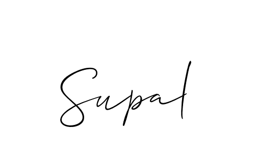 Make a beautiful signature design for name Supal. With this signature (Allison_Script) style, you can create a handwritten signature for free. Supal signature style 2 images and pictures png