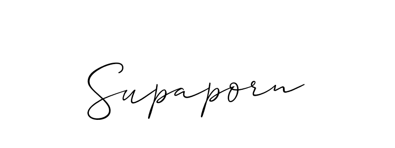 Best and Professional Signature Style for Supaporn. Allison_Script Best Signature Style Collection. Supaporn signature style 2 images and pictures png