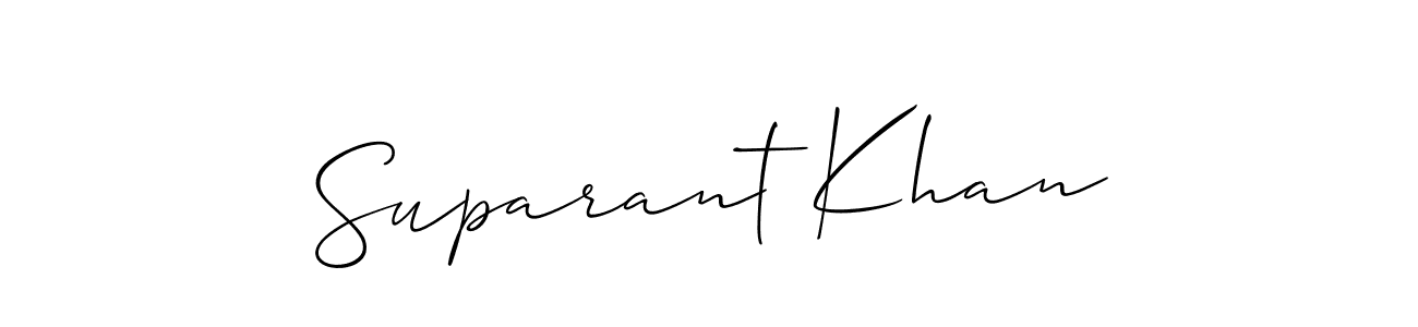 Allison_Script is a professional signature style that is perfect for those who want to add a touch of class to their signature. It is also a great choice for those who want to make their signature more unique. Get Suparant Khan name to fancy signature for free. Suparant Khan signature style 2 images and pictures png