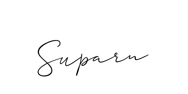 Also You can easily find your signature by using the search form. We will create Suparn name handwritten signature images for you free of cost using Allison_Script sign style. Suparn signature style 2 images and pictures png