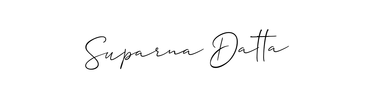 Design your own signature with our free online signature maker. With this signature software, you can create a handwritten (Allison_Script) signature for name Suparna Datta. Suparna Datta signature style 2 images and pictures png