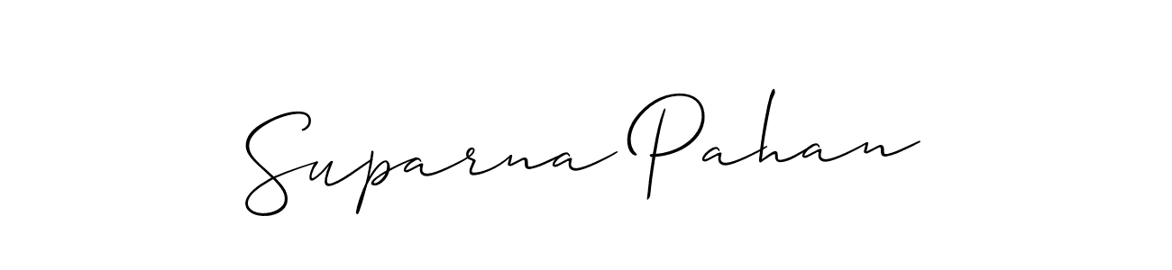 See photos of Suparna Pahan official signature by Spectra . Check more albums & portfolios. Read reviews & check more about Allison_Script font. Suparna Pahan signature style 2 images and pictures png