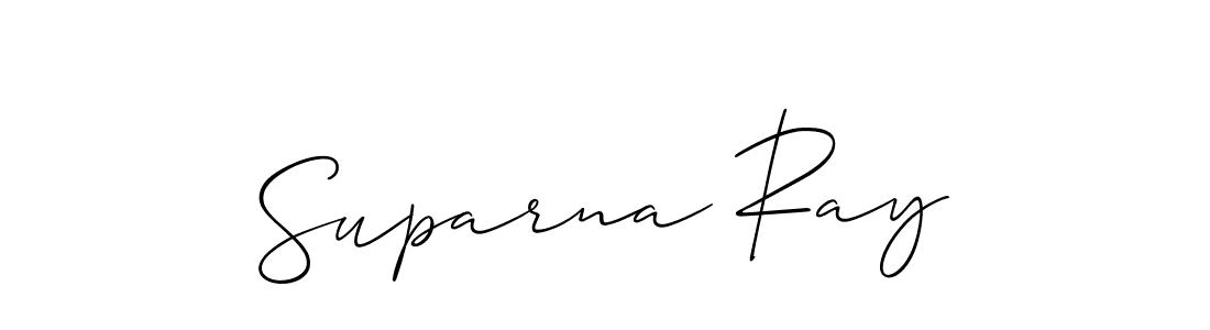 The best way (Allison_Script) to make a short signature is to pick only two or three words in your name. The name Suparna Ray include a total of six letters. For converting this name. Suparna Ray signature style 2 images and pictures png
