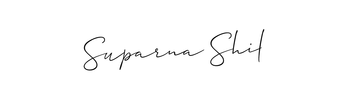 Also You can easily find your signature by using the search form. We will create Suparna Shil name handwritten signature images for you free of cost using Allison_Script sign style. Suparna Shil signature style 2 images and pictures png