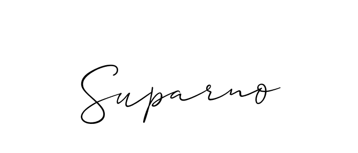 Create a beautiful signature design for name Suparno. With this signature (Allison_Script) fonts, you can make a handwritten signature for free. Suparno signature style 2 images and pictures png