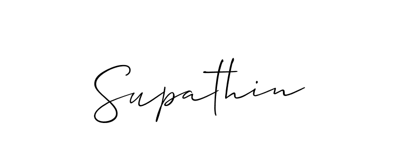 Similarly Allison_Script is the best handwritten signature design. Signature creator online .You can use it as an online autograph creator for name Supathin. Supathin signature style 2 images and pictures png