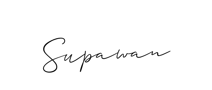 The best way (Allison_Script) to make a short signature is to pick only two or three words in your name. The name Supawan include a total of six letters. For converting this name. Supawan signature style 2 images and pictures png