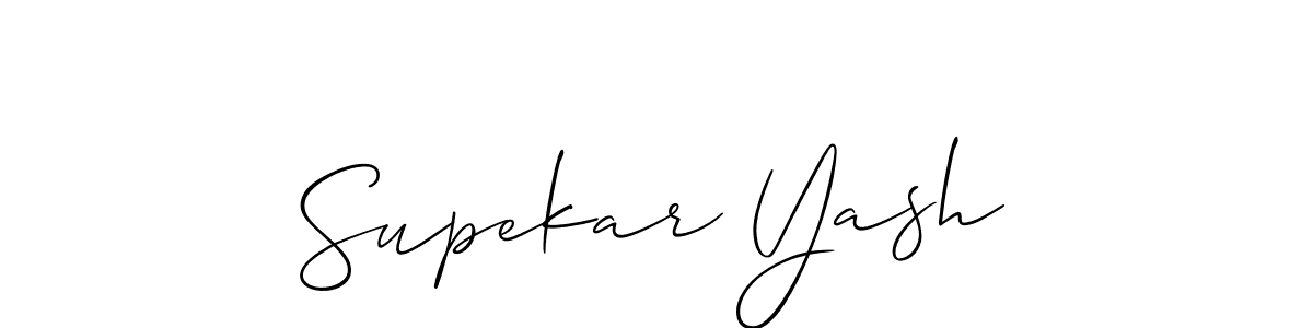 Also we have Supekar Yash name is the best signature style. Create professional handwritten signature collection using Allison_Script autograph style. Supekar Yash signature style 2 images and pictures png