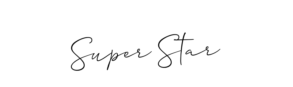 Use a signature maker to create a handwritten signature online. With this signature software, you can design (Allison_Script) your own signature for name Super Star. Super Star signature style 2 images and pictures png