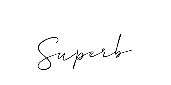 How to make Superb signature? Allison_Script is a professional autograph style. Create handwritten signature for Superb name. Superb signature style 2 images and pictures png