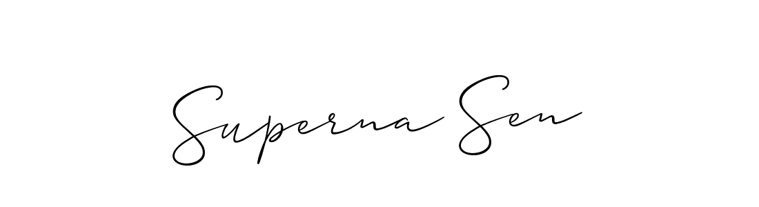 It looks lik you need a new signature style for name Superna Sen. Design unique handwritten (Allison_Script) signature with our free signature maker in just a few clicks. Superna Sen signature style 2 images and pictures png