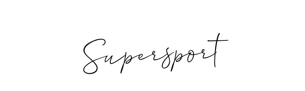 Make a beautiful signature design for name Supersport. With this signature (Allison_Script) style, you can create a handwritten signature for free. Supersport signature style 2 images and pictures png