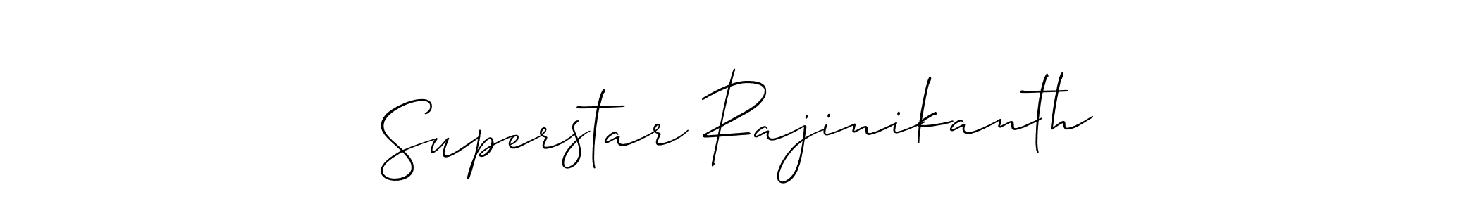 The best way (Allison_Script) to make a short signature is to pick only two or three words in your name. The name Superstar Rajinikanth include a total of six letters. For converting this name. Superstar Rajinikanth signature style 2 images and pictures png