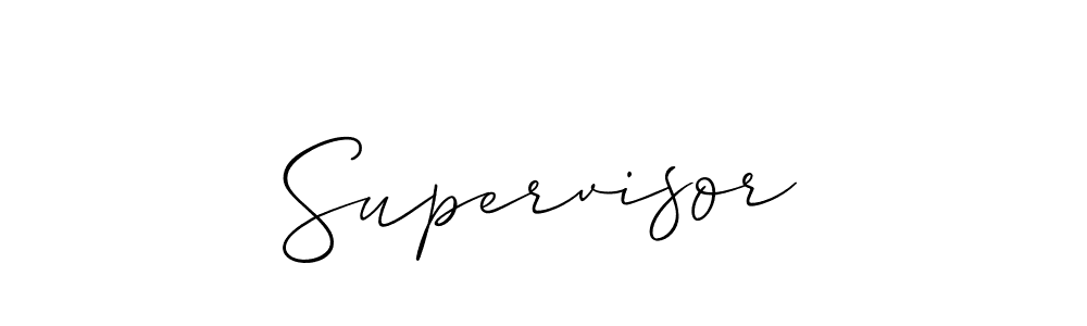 It looks lik you need a new signature style for name Supervisor. Design unique handwritten (Allison_Script) signature with our free signature maker in just a few clicks. Supervisor signature style 2 images and pictures png