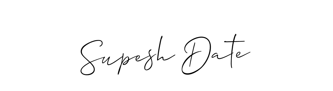It looks lik you need a new signature style for name Supesh Date. Design unique handwritten (Allison_Script) signature with our free signature maker in just a few clicks. Supesh Date signature style 2 images and pictures png