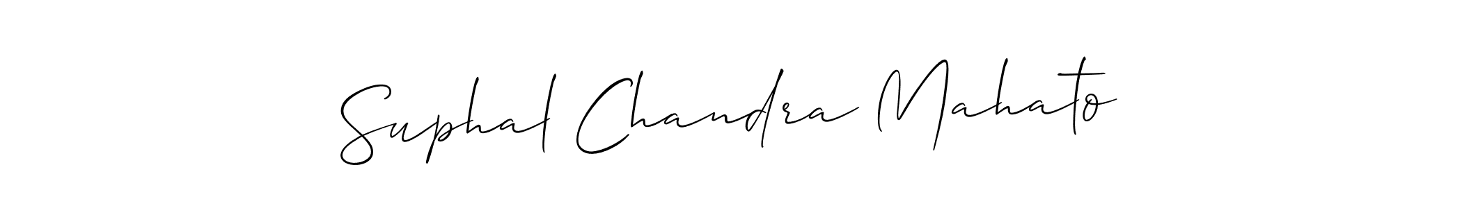 Use a signature maker to create a handwritten signature online. With this signature software, you can design (Allison_Script) your own signature for name Suphal Chandra Mahato. Suphal Chandra Mahato signature style 2 images and pictures png