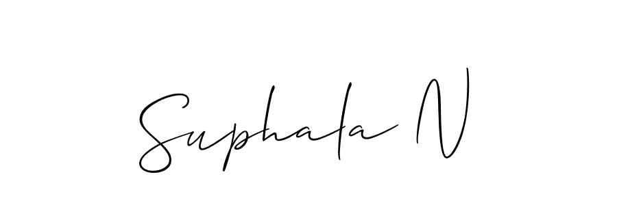 You should practise on your own different ways (Allison_Script) to write your name (Suphala N) in signature. don't let someone else do it for you. Suphala N signature style 2 images and pictures png