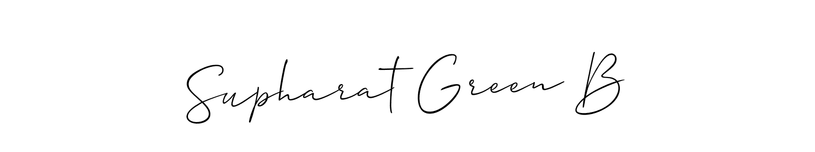 Create a beautiful signature design for name Supharat Green B. With this signature (Allison_Script) fonts, you can make a handwritten signature for free. Supharat Green B signature style 2 images and pictures png